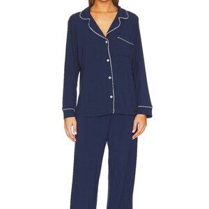 eberjey Classic Pajama Set gisele long womens Navy Blue (xlarge) loungewear